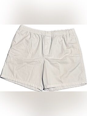 George Men's Elastic Waist White Pull-On Shorts LARGE